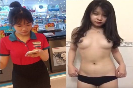 Kim Ngân nhân viên siêu thị lộ clip sex cực đã